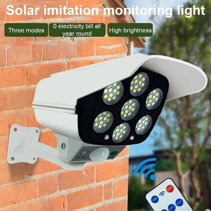 Wall Lamp 77 LED Water-proof Light Dummy Camera With Motion Sensors