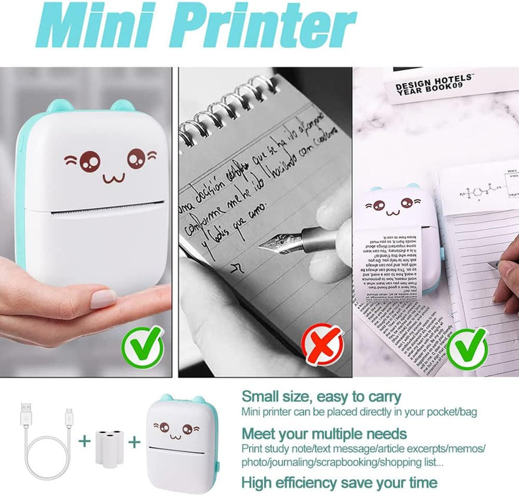 Mini Pocket Printer Bluetooth Thermal Printer