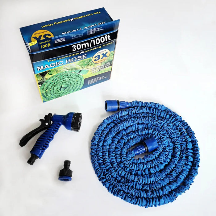 Magic Hose 100ft, Expandable hose, Expandable garden hose with 7 Function Spray Nozzle