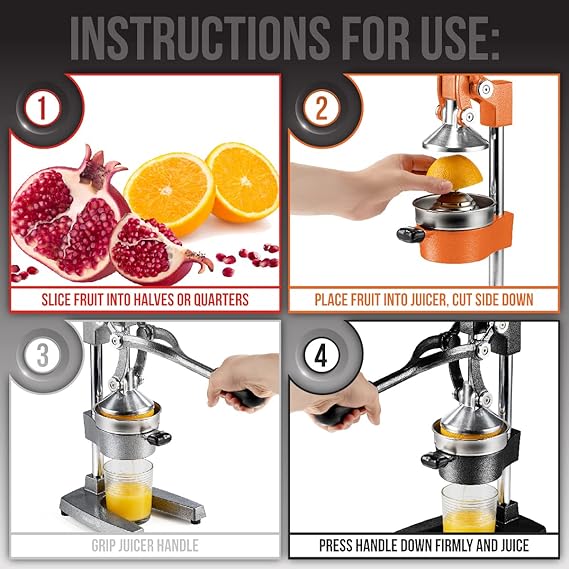 Heavy Duty Commercial Professional Citrus Juicer With Steel Cup