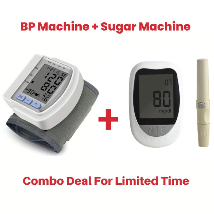 Blood Pressure Machine and Sugar Machine Combo Deal